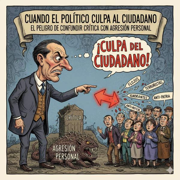 Cuando el político culpa al ciudadano: El peligro de confundir crítica con agresión personal