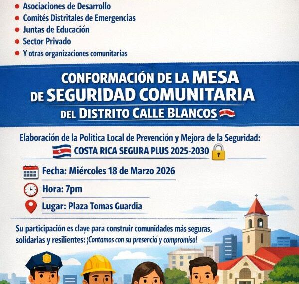 Calle Blancos impulsa Mesa de Seguridad Comunitaria para fortalecer la prevención del delito