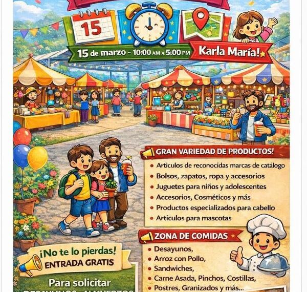 Gran Feria de Emprendedores “Karla María 2026” reunirá talento local y gastronomía este domingo en Ipís